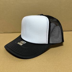 OTTO メッシュキャップ ツートンブラック ホワイトブラック 白黒 BLACK オットー CAP 帽子 ミリタリー USA 無地 野球帽☆