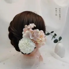 髪飾り　ヘアアクセサリー　卒業式　結婚式　花　フォーマル　ヘアピン　ピンク