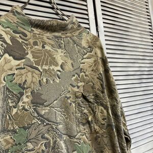 AULW 1スタ USA製 迷彩 Tシャツ 長袖 ロンT リアルツリー 軍 ミリタリー 総柄 90s 00s ビンテージ 古着 卸 仕入れ kg