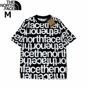 1円～!売切!【正規新品】THE NORTH FACE◆S/S ALL OVER PRINT BOX FIT TEE 半袖 Tシャツ US限定 登山 上質 男女兼用(M)黒 総柄 180902-32