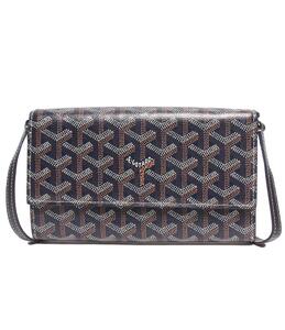 ゴヤール 長財布 ヴァレンヌポーチウォレット ディンキャンバス & ヴォーゼルカーフスキン Navy blue GOYARD