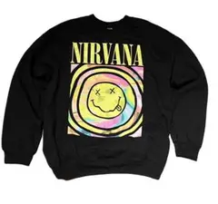 【US限定】 ニルヴァーナ NIRVANA クルーネック トレーナー 黒