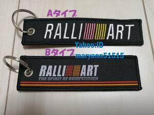 RALLIART キーホルダー 2種類から選択♪送料無料 ストラップ チェーン ラリーアート 三菱 ランサー パジェロ アウトランダー コルト