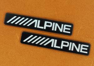 ★ ALPINE スピーカーロゴ プレート エンブレム ステッカー2枚 ★