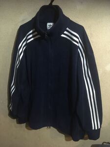 大きいサイズ！adidas VELOUR BB TRACK TOP トラック ジャケット ボア 紺 ヒップホップ オーバーサイズ ジャミロクワイ レゲエ ダンスに！ 