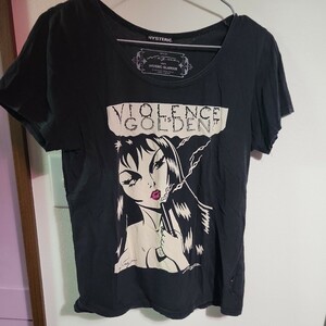 ヒステリックグラマー 古着 Tシャツ ブラック 半袖 半袖Tシャツ 黒