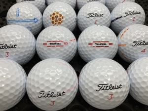 【激安】D48【美品マーカー】タイトリスト Titleist TRU FEEL 2022年モデル ホワイト M級 25個【ロストボール】