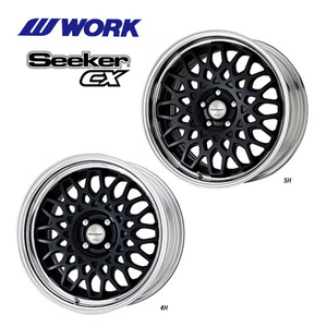 送料無料 ワーク Seeker CX STANDARD Adisk 6.5J-17 +40～29 4H-100 (17インチ) 4H100 6.5J+40～29【2本セット 新品】