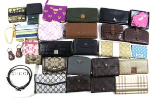 【ト静】★ ブランド小物 まとめ 財布 ポーチ ベルト 他 Louis Vuitton GUCCI PRADA COACH BURBERRYS 等 画像参照 現状販売 GC000GCG0P