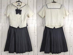 【as230】愛知県 桜花学園高校 女子用学生服 制服 夏服セーラー服+夏服スカート+ リボン◆W66