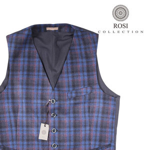 ROSI COLLECTION（ロージコレクション） ジレ GATSBY ブルー x レッド 46 21060 【W21060】