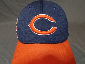 激レア USA購入【NEWERA】製【39THIRTY】 NFLアメフト シカゴ ベアーズ 【CHICAGO BEARS】【GSH】ロゴ刺繍入り キャップ 中古良品