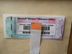 Microsoft Windows Millennium Edition 正規プロダクトキーシール