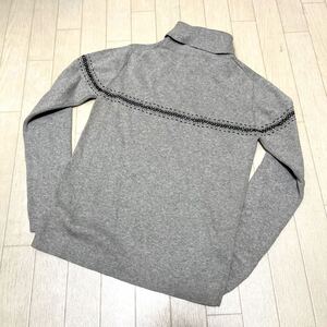 和537★ Eddie Bauer エディーバウアー ニット セーター タートルネック 長袖 PETITE XS グレー レディース