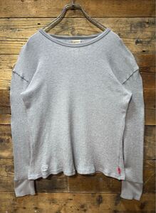 WTAPS　WAFFLE L/S　size:L　gray　/　ダブルタップス ワッフル ロングスリーブ 日本製 長袖 Tシャツ TEE サーマル グレー Lサイズ 