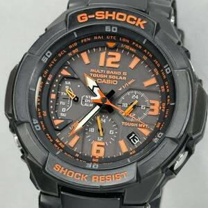 極美品 G-SHOCK GW-3000B-1AJF グラビティマスター タフソーラー 電波受信 電波ソーラー マルチバンド6 ブラック オレンジ タフムーブ