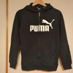 PUMA ブラック パーカー 160 フルジップ