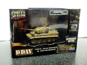 レア■UNIMAX/ユニマックス ドイツ軍 タイガーI型 D-DAY 1944年(塗装完成品) Unimax Forces of Valor 85804 Henschel Sd.Kfz.181 Tiger