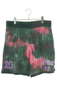 シュプリーム ハーフパンツ 20AW Dyed Basketball Short) サイズ:M タイダイ染めメッシュバスケットボールハーフパンツ 中古 BS55