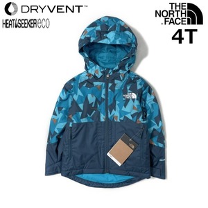 売切り【正規新品】THE NORTH FACE KID FREEDOM INSULATED JACKET ダウンジャケット US限定 キッズ 子供服 撥水 防寒(4T)青 総柄240517-40