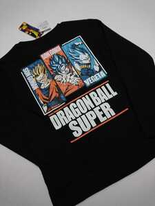 新品 未使用 ドラゴンボール超 悟空 悟飯 ベジータ160 長袖 Tシャツ ロンT カットソー ルームウェア パジャマ 部屋着 トップス ブラック