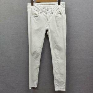 B457 American Eagle Outfitters アメリカンイーグル アウトフィッターズ デニム パンツ ストレッチ スキニー レディース ホワイト 0