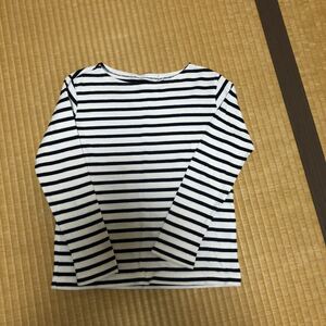 ユニクロ　UNIQLO ボーダーカットソー バスクシャツ 長袖カットソー 長袖Tシャツ 130