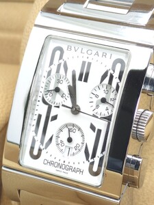 ブルガリレッタンゴロ　クロノグラフ　鑑定済　BVLGARI　ブルガリメンズ　保存箱も美品　 腕時計　稼動