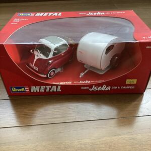 【箱付き】《1/18スケール》BMW Jsetta 250 & Camper イセッタ ダイキャスト Revell Metal レベル ミニカー レッド 赤 コレクション放出