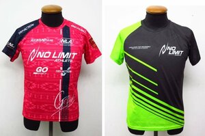 a6199　美品あり　Nishi　ニシ　スポーツ　Tシャツ　全2点　ランニング　トレーニング　ピンク系　グリーン系　Sサイズ