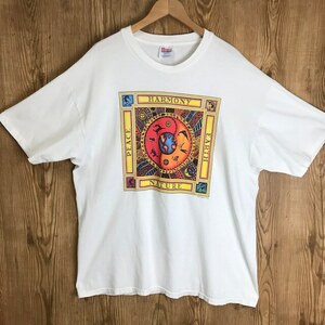 90s VINTAGE Human-i-Tees グラフィック アート デザイン Tシャツ メンズ XLサイズ 袖 90年代 ヴィンテージ 古着 e24060330