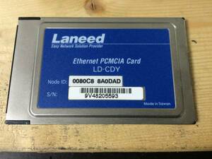 A3589)IBM ThinkPad 365X 2625-2J9対応Laneed Ethernet PCMCIA Card LD-CDY イーサネット　中古動作品