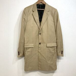 良品 TAKEO KIKUCHI タケオキクチ リネン混 チェスターコートメンズ サイズ3 L ベージュ