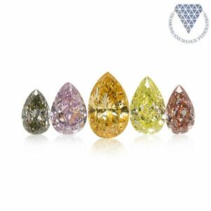 合計 0.73 ct 天然 カラー ダイヤモンド 5 ピース GIA 3 点 付 マルチスタイル / カラー FANCY DIAMOND 【DEF GIA MULTI】