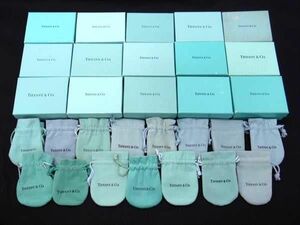 1円 ■美品〜■ TIFFANY＆Co ティファニー ボックス 箱 巾着 保存袋 アクセサリーケース 小物入れ 15点セット まとめ売り DA7752