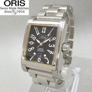 ★ORIS Miles Rectangular Day Date 585-7525-40-02 裏スケ 自動巻き 腕時計 マイルス レクタンギュラー デイデイト オリス★