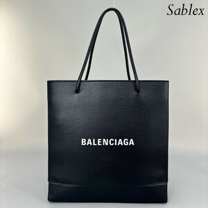 1円【新品同様）BALENCIAGA バレンシアガ 597860 0AI2N SHOPPING TOTE 2Way ショルダー バッグ ブラック BLACK ハンドバッグ トートバッグ