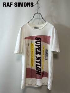 N0070★6 高級 RAF SIMONS ラフシモンズ メンズ グラフィック Tシャツ カットソー 白 vintage archive