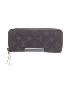 LOUIS VUITTON◆ポルト・フォイユ・クレマンス_モノグラム・キャンバス_BRW_ローズバレリーヌ/PVC/BRW/レディース//