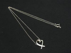 1円 ■美品■ TIFFANY＆Co ティファニー パロマピカソ ラビングハート SV925 ネックレス ペンダント アクセサリー シルバー系 FF4555