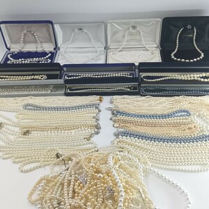 豪華 真珠 パール ネックレス ブレスレット アコヤ 淡水 まとめ セット 大量 SILVER 金具 ゴールド ジュエリー akoya jewelry 約2kg