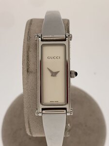 GUCCI◆クォーツ腕時計/アナログ/WHT/SLV/1500L