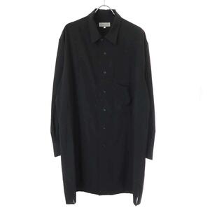 Yohji Yamamoto POUR HOMME ヨウジヤマモト プールオム 23SS オープンカラータキシードロングシャツ 美品