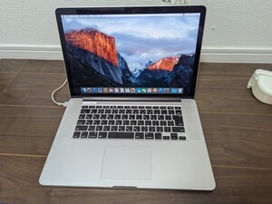 Apple MacBook Pro Retina Mid2015 A1398 macOS　Core i7 2.20GHz 16GB 256GB(SSD)■ジャンク