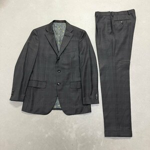 ●Mitsumine 三峰 ミツミネ エルメネジルドゼニア セットアップ スーツ ジャケット パンツ 日本製 グレー系 サイズA6 メンズ 1.13kg●