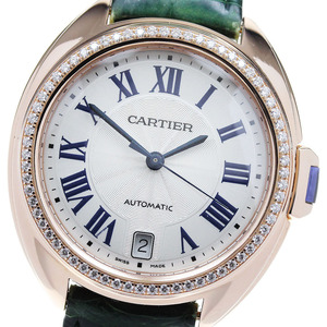 カルティエ CARTIER WJCL0013 クレドゥカルティエ K18PG ダイヤベゼル 自動巻き レディース 箱・保証書付き_833621