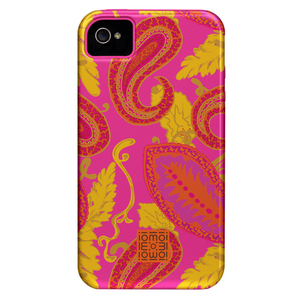 即決・送料込)【衝撃に強いデザインケース】Case-Mate iPhone 4S/4 Hybrid Tough Case Iomoi - Paisley/Liner Pink