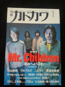 月刊カドカワ 総力特集 Mr.Children　アルバム解説　中山美穂　小室哲哉　久保こーじ　安室奈美恵　華原朋美　ウルフルズ　スピッツ　即決