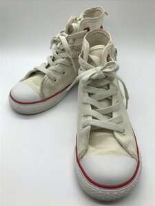 ■【YS-1】 コンバース CONVERSE オールスター ■ スニーカー ハイカット 19cm キッズサイズ 白系 × 赤系 【同梱可能商品】K■