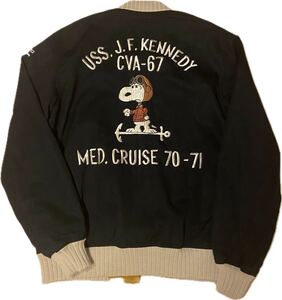 送料込み　タグ付き　バズリクソンズ　スヌーピー　ツアージャケット　スカジャン　黒　サイズL souvenir jacket TOUR SNOOPY peanuts